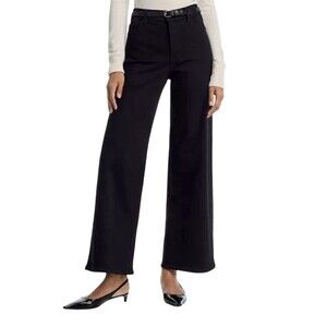 Frame Le Slim Palazzo Black Wide Leg High Rise Denim Jeans Women’s Size 25 NWOT